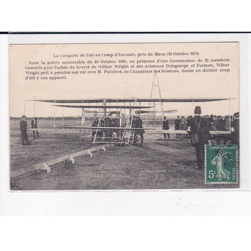 AUVOURS : La Conquête de L'air au Camp d'Auvours, 10 Octobre 1908 - très bon état