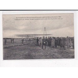 AUVOURS : L'aéroplane de Wilbur Wright est amené sur le rail d'où il prendra son vol, l'Aviation en 1908 - très bon état