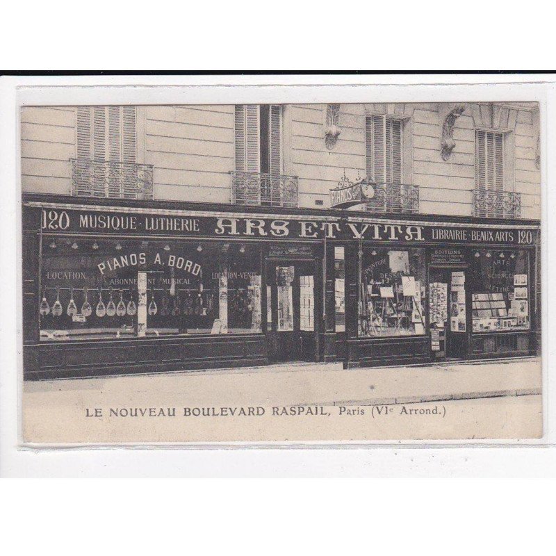 PARIS 6ème arrondissement : Le Nouveau Boulevard Raspail, Magasin de Musique-Lutherie - état