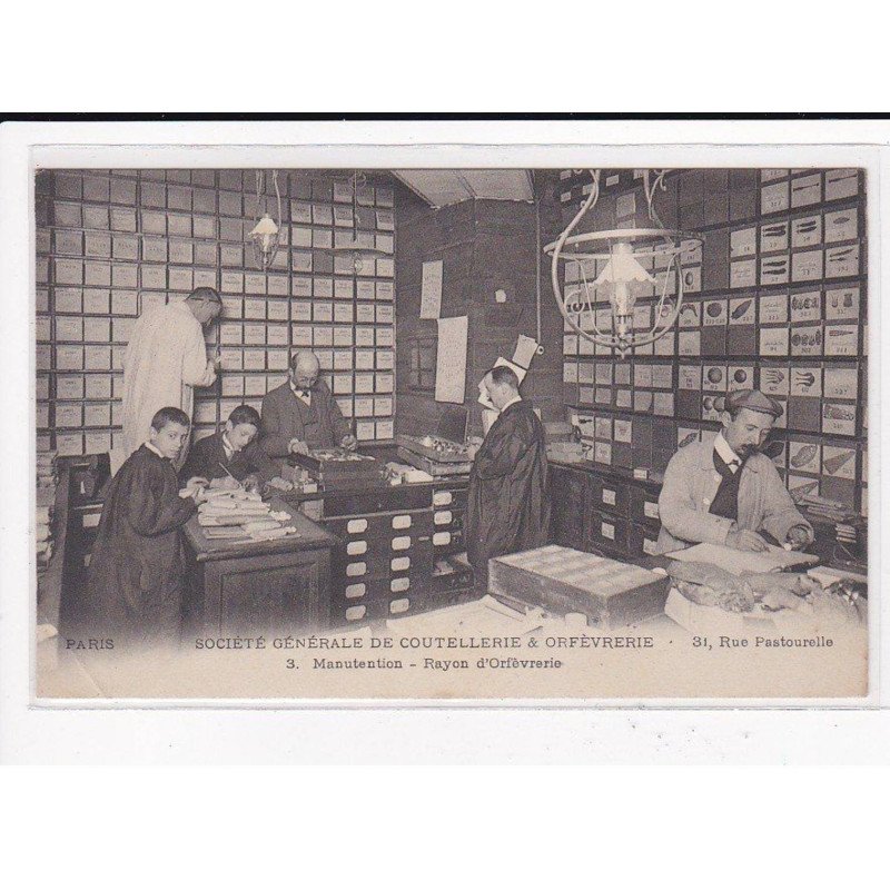 PARIS : Société générale de Coutellerie et Orfèvrerie, Manutention, rayon d'Orfèvrerie - état