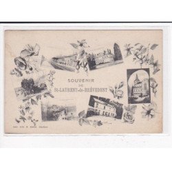 ST-LAURENT-DE-BREVEDENT : Carte souvenir, représentant divers lieux de la ville - très bon état