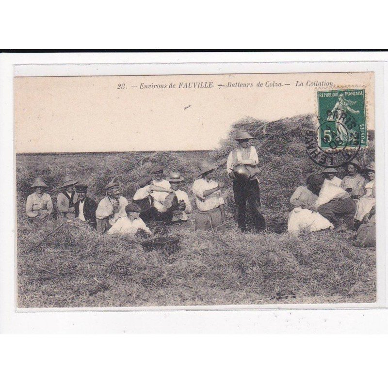 FAUVILLE : Batteurs de Colza, La collation - état