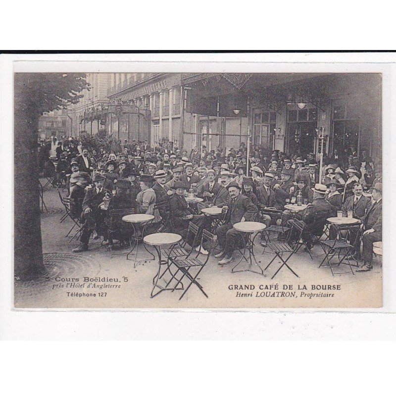 ROUEN : Cours Boëldieu, Grand Café de la Bourse, Henri LOUATRON, Propriétaire - très bon état
