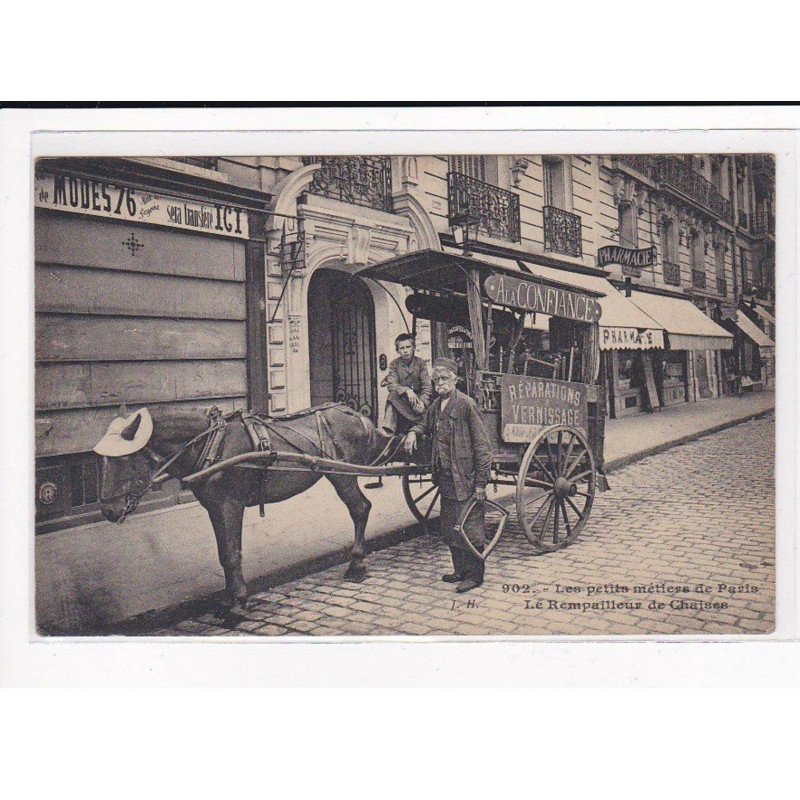 PARIS, Les Petits Métiers J.H, HAUSER : Le Rempailleur de Chaises - état