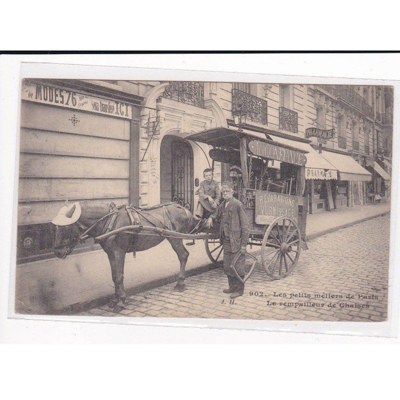 PARIS, Les Petits Métiers J.H, HAUSER : Le Rempailleur de Chaises - très bon état