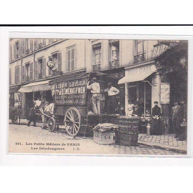 PARIS, Les Petits Métiers J.H, HAUSER : Les déménageurs - très bon état