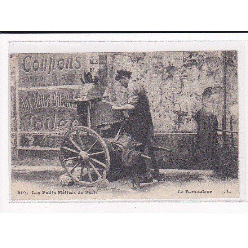 PARIS, Les Petits Métiers J.H, HAUSER : Le Remouleur (traces) - très bon état
