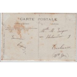 BEZIERS : carte photo des inondations en 1907 - les pompiers - bon état (traces au verso)