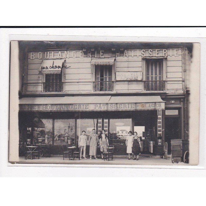 PARIS : Devanture d'une Boulangerie Pâtisserie - très bon état