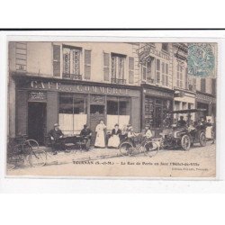 TOURNAN : La rue de Paris en face l'Hôtel-de-Ville - état