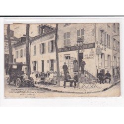 FONTAINEBLEAU : Aux Marches, Boulevard Magenta, Arrêt du tramway, Commerce de vins, A.HUGER - état