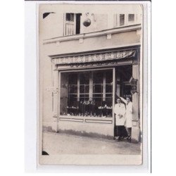 BIARRITZ ? : carte photo du magasin d'un salon de coiffure (coiffeur - parfumeur PACHE ?) - très bon état