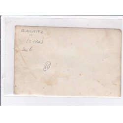 BIARRITZ : lot de 3 photo et cartes photo de la pose des pavés en 1909 -  bon état
