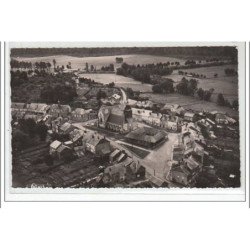 LAUNOIS : vue aérienne - l'église et l'école des filles - très bon état