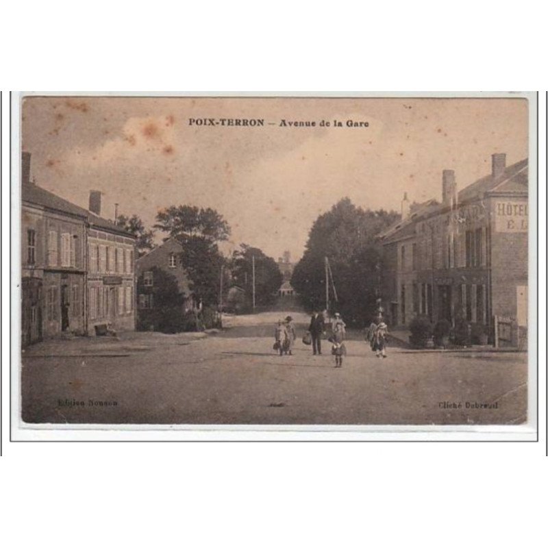 POIX -TERRON : avenue de la gare - état