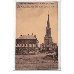 THIN LE MOUTIER : la mairie école - l'église - état