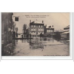 WARCQ - Crue de la Meuse 23-25 janvier 1910 - place de la mairie pendant l'innondation -  très bon état