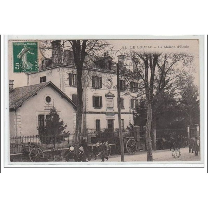 LE LOUZAC : la maison d'école - (erreur de légende) - très bon état LE LOUZAC : la maison d'école - (erreur de légende) - très bon état