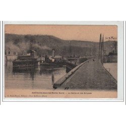 AMFREVILLE SOUS LES MONTS : la Seine et les écluses - très bon état