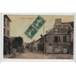 ANNET : grande rue - CARTE TOILEE - très bon état