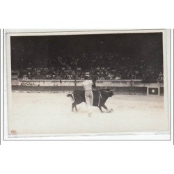 NIMES : corrida le 16 mai '37 - Ortega à la muleta """"le pase de la muerte"""" - CARTE PHOTO - très bon état