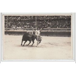 NIMES : corrida le 16 mai '37 - Ortega à la muleta - une """"molinette"""" - CARTE PHOTO - très bon état