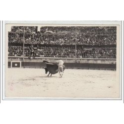 NIMES : corrida le 16 mai '37 - un commencement de """"molinette"""" de De La Cerna - CARTE PHOTO - très bon état