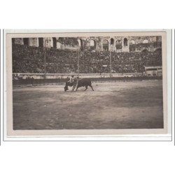 NIMES : corrida le 4 octobre 1936 - Ortega à - une naturelle de la gauche - CARTE PHOTO - très bon état