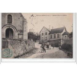 AZAY SUR INDRE - Eglise et rue du Château - très bon état