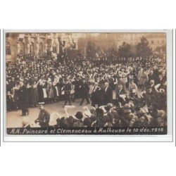 MULHOUSE : MM. Poincaré et Clémenceau à Mulhouse le 10 décembre 1918 - très bon état