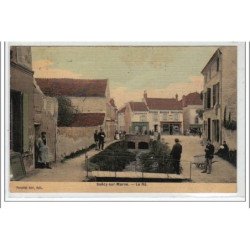 SAACY SUR MARNE : le Rû - CARTE TOILEE - très bon état