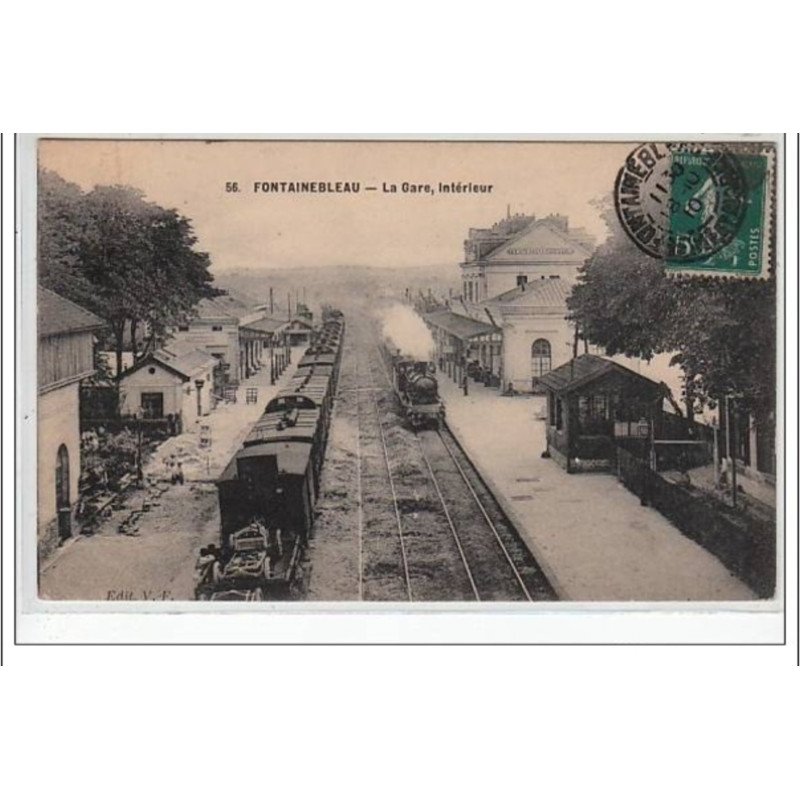 FONTAINEBLEAU : la gare, intérieur - TRAIN - très bon état