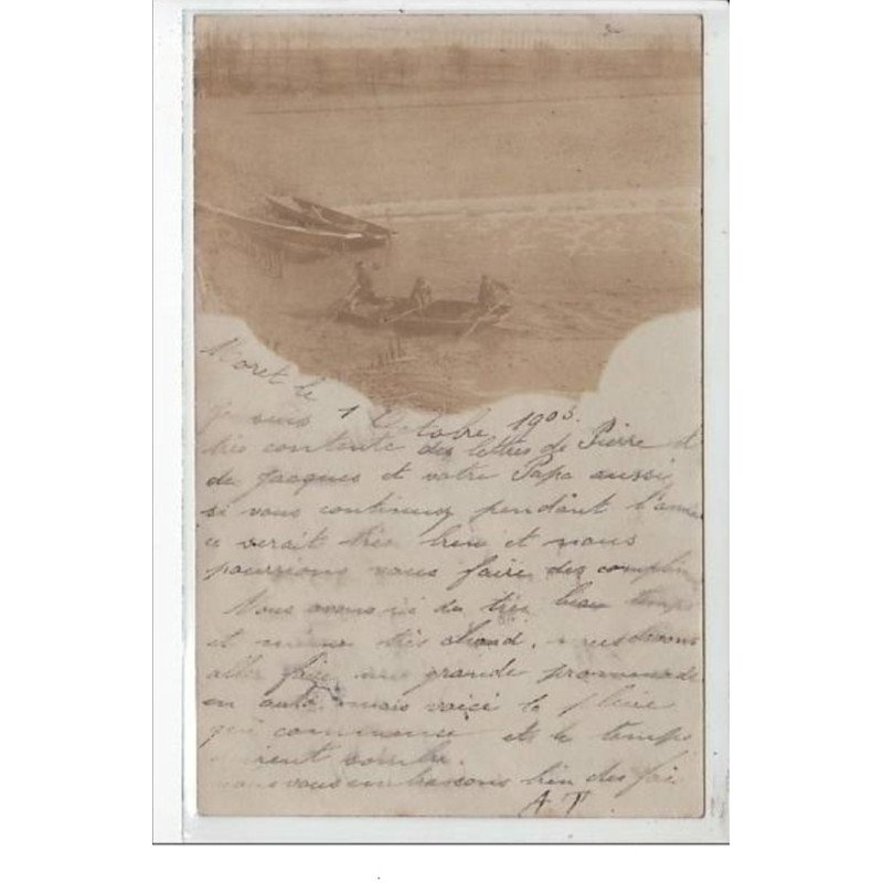 MORET - PECHE - CARTE PHOTO - très bon état