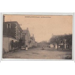 SAVIGNY SOUS FAYE : la place et la poste - très bon état