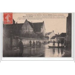 SENS : MALAY LE GRAND : inondations de janvier 1910 - vue prise le 9 février 1910 - très bon état
