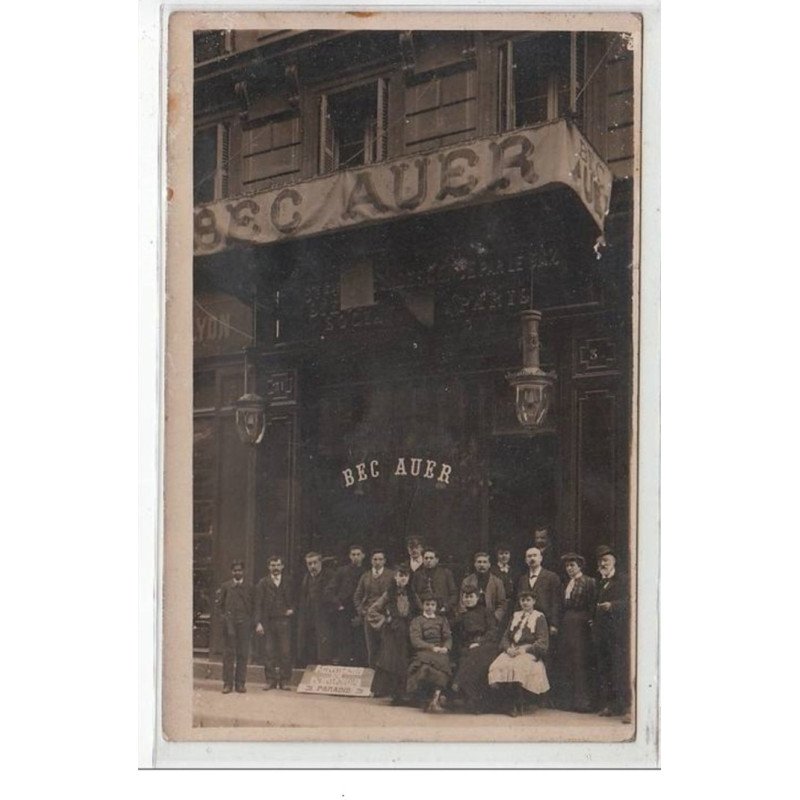 MARSEILLE : carte photo du magasin """"Bec Auer"""" en 1910 - très bon état