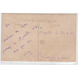 MARSEILLE : carte photo de militaires devan le bar """"chez Lucien"""" en 1930 - très bon état