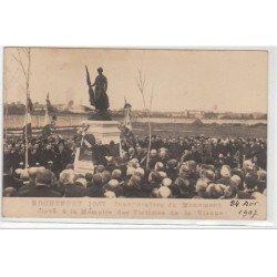 ROCHEFORT : carte photo de l'inauguration du monument à la mémoire des victimes de la Vienne en 1907 - très bon état