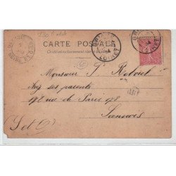 carte photo d'un poisson pris dans la Loire en 1904 - bon état (un coin manquant)