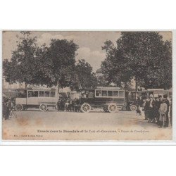 ESsais dans le Bazadais - départ des autobus de Casteljaloux - état (traces recto verso)