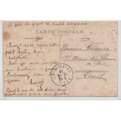 CHALIFERT : carte photo du bureau de l'omnibus (attelage) Maison DUTHEIL - très bon état