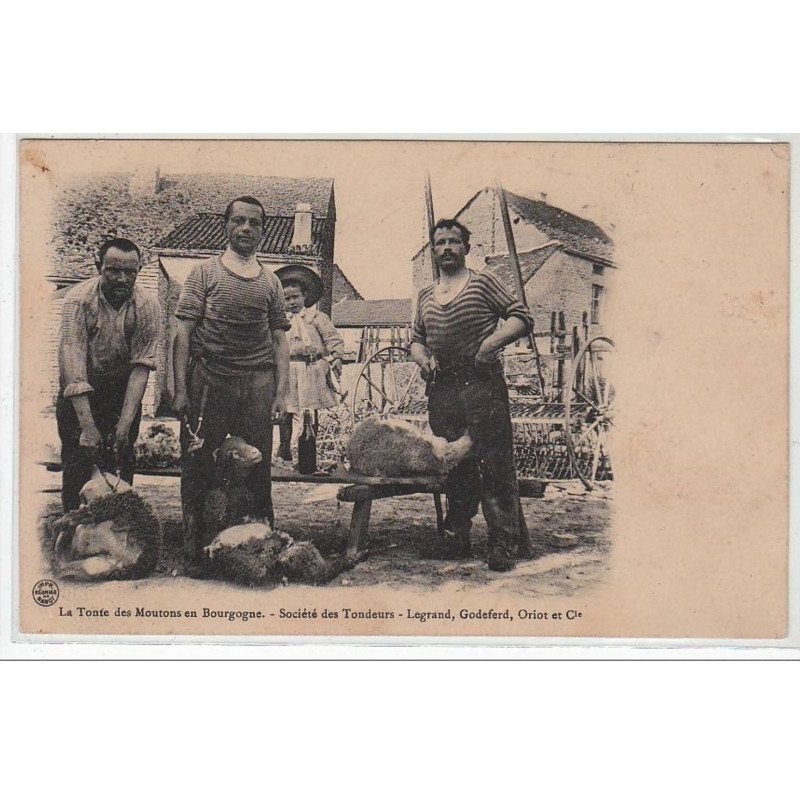 La tonte des moutons en Bourgogne - société des tondeurs - Legrand, Godeferd, Oriot et cie - très bon état