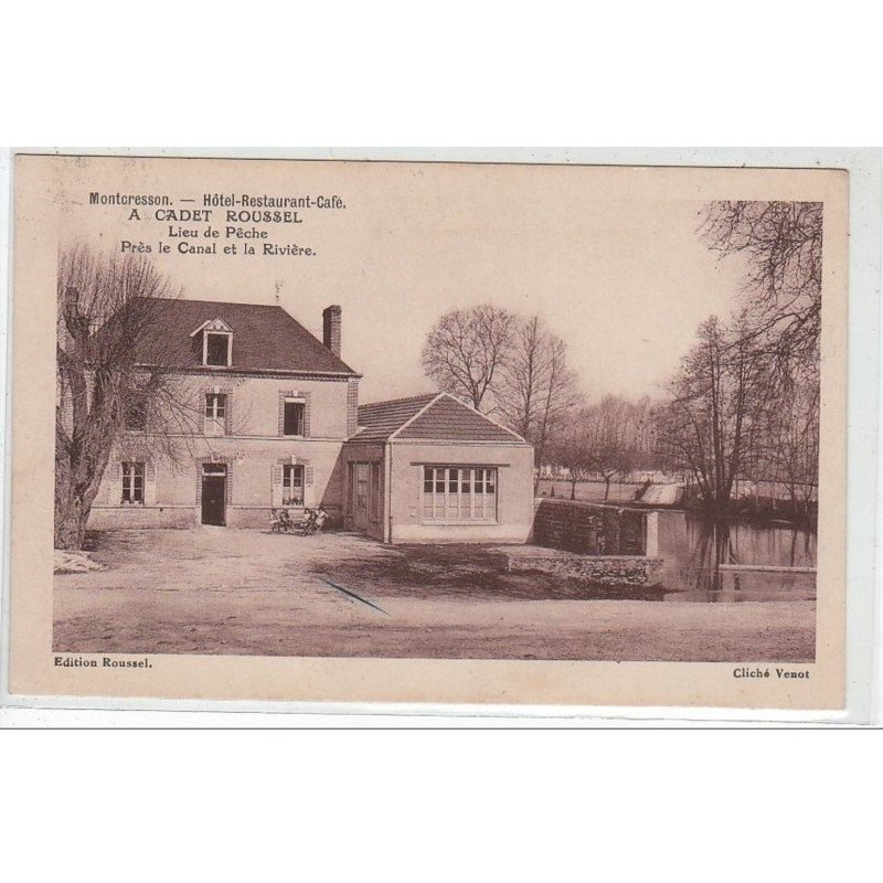 MONTCRESSON : hôtel restaurant café A. Cadet Roussel - lieu de pêche - près le canal et la rivière - très bon état