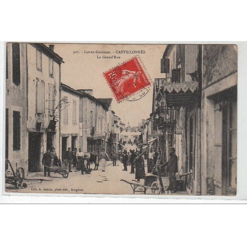 LOT ET GARONNE : CASTILLONNES : la grande rue - très bon état
