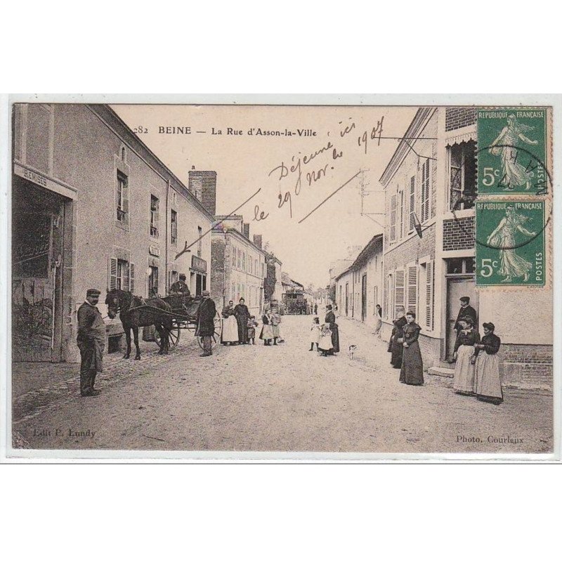 BEINE : la rue d'Asson-la-Ville - très bon état