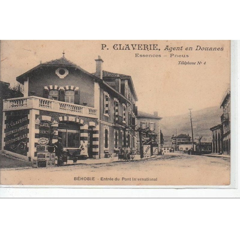 BEHOBIE - Entrée du Pont International - P.Claverie, agent en douanes - très bon état
