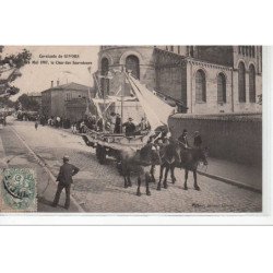 GIVORS - Cavalcade de Givors - 26 mai 1907 - le char des Sauveteurs - très bon état