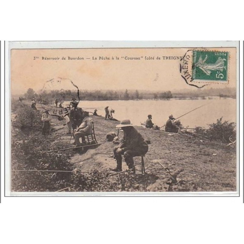 Réservoir de Bourdon - la pêche à la """"coupure"""" (côté de Treigny) - très bon état