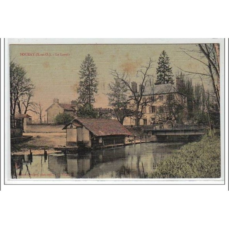 BOURAY : le lavoir - CARTE TOILEE - très bon état