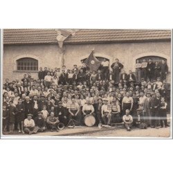 LA HAYE DESCARTES : carte photo des grèves à la papeterie en septembre 1936 - très bon état